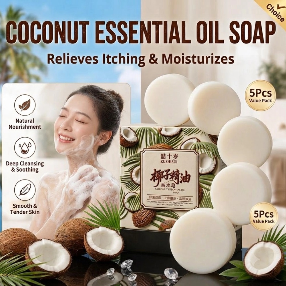 Coconut Oil Refined - Kokosmelkzeep, puur plantenextract, handgemaakte zeep, diepe
