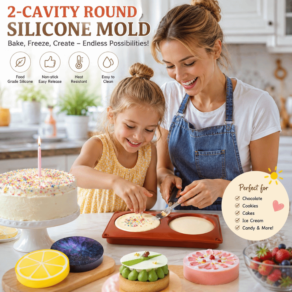 Soap Making Accessories - Cilindervormige siliconen bakvorm Grote antiaanbak ronde