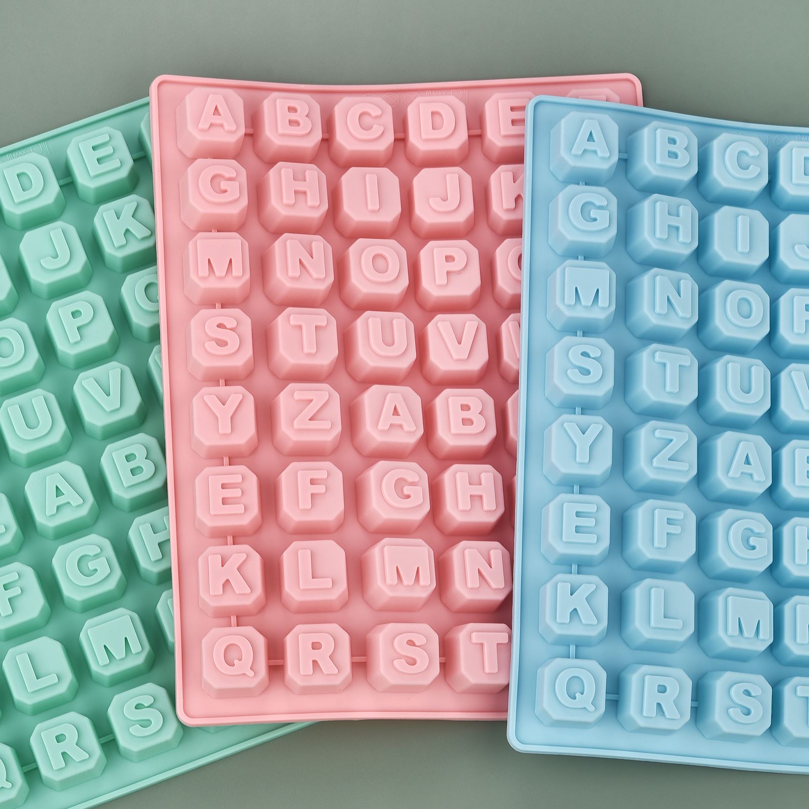 Soap Making Gloves - 48-letters Enghish alfabet letter siliconen mal