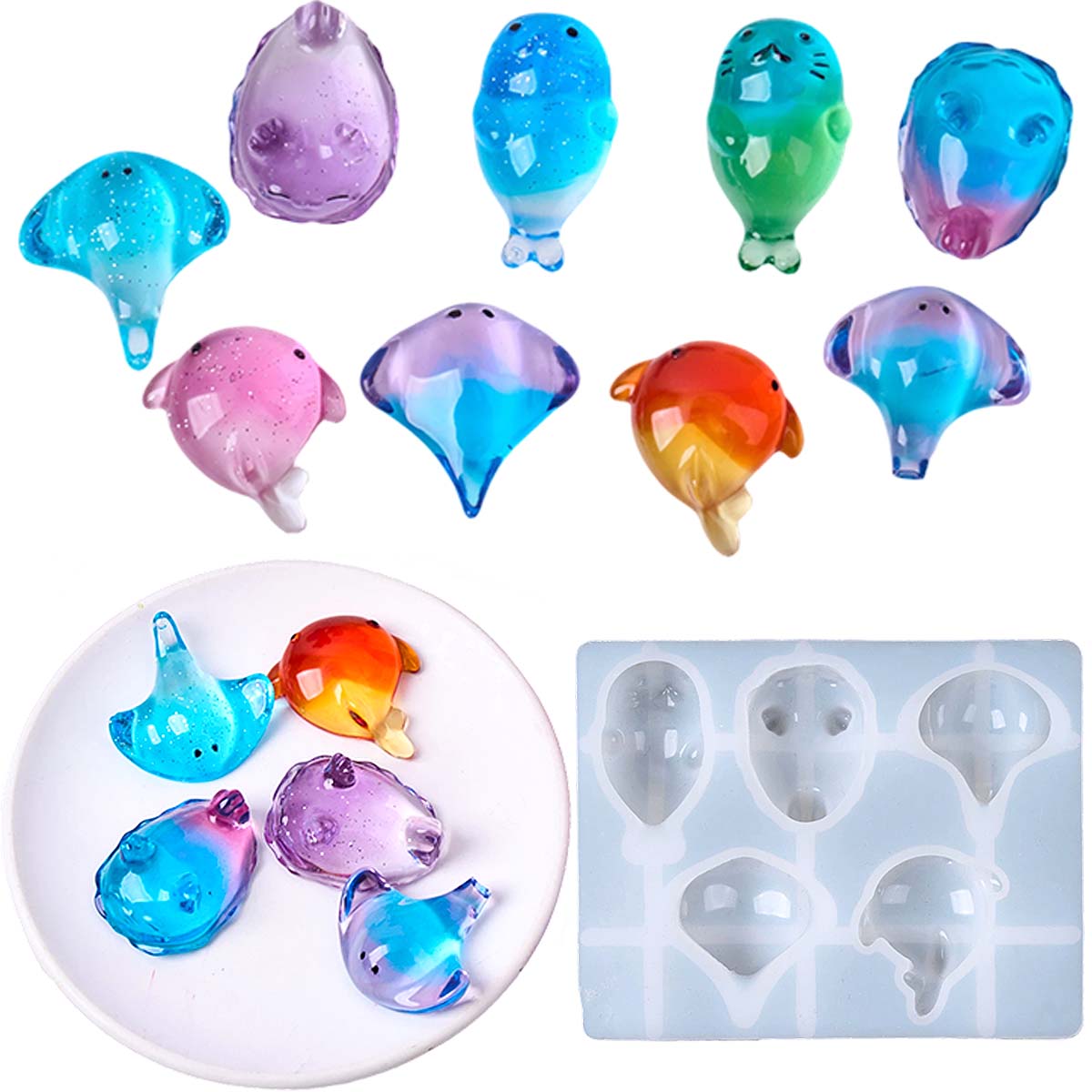 Soap Making Gloves - 3D Healing Kawaii Manta Ray Walvis