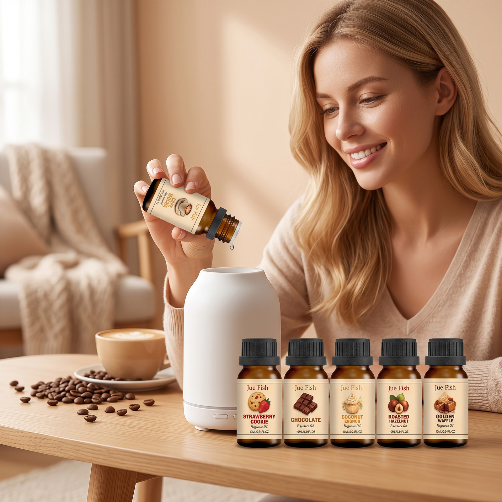 Soap Making Books - 6-delige koffieshop geurolie set 10ml/stuk aromaolie