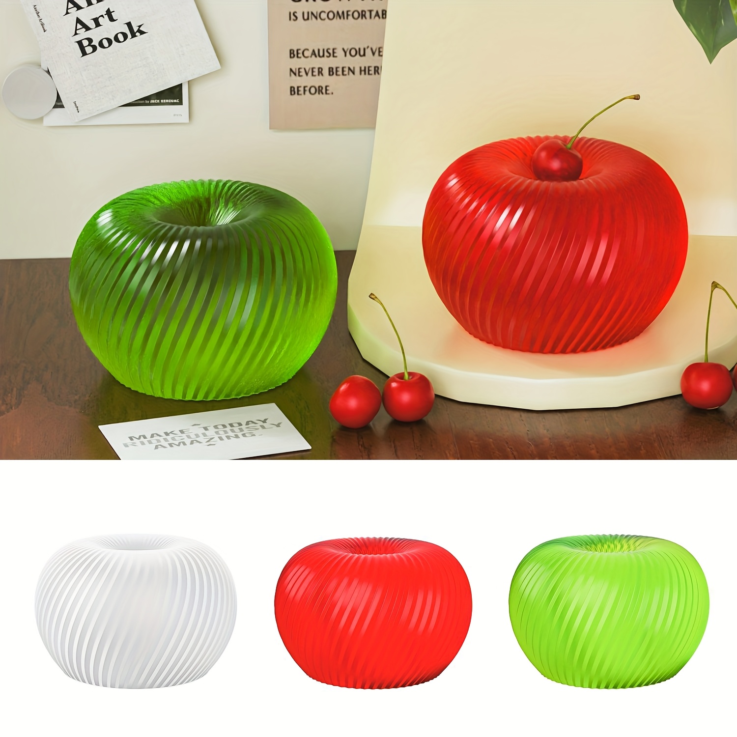Soap Making Gloves - Een trendy rode appelvormige siliconen mal,