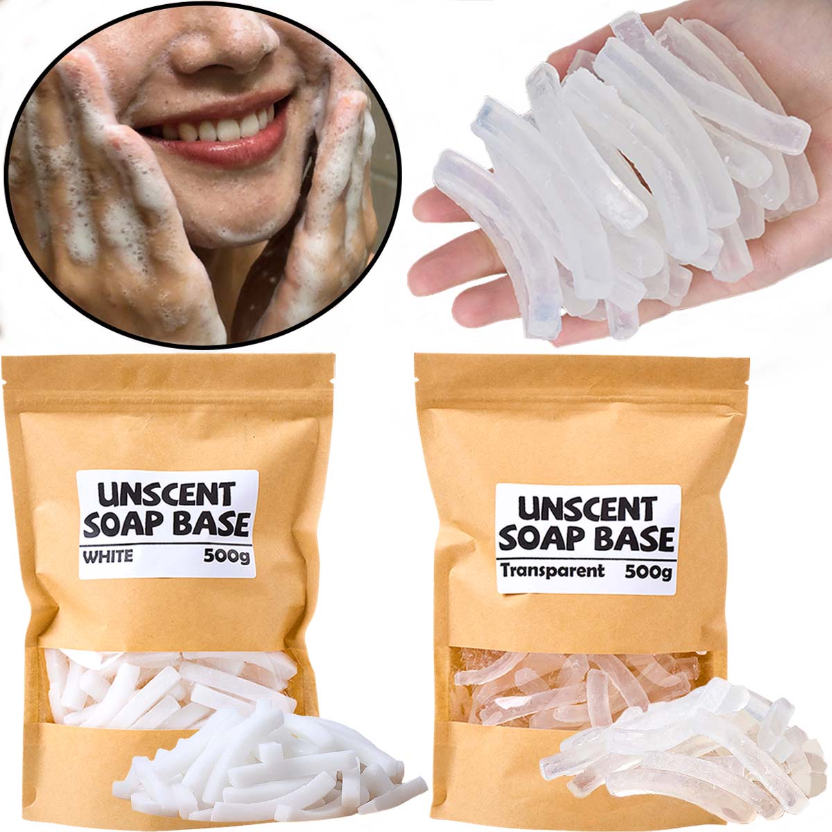 Soap Making With Soap Base - 500g Transparante Witte Kleur Zeepbasis DIY
