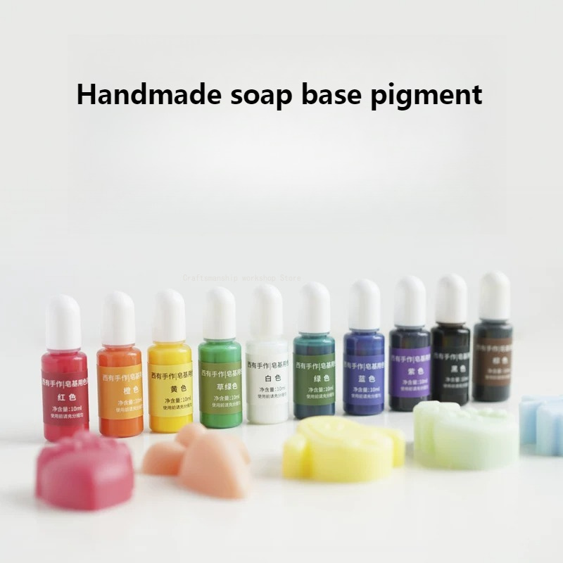 Soap Making With Soap Base - Handgemaakte zeepbasispigment 10 kleuren 10 ml